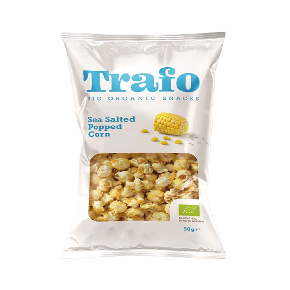 Organic Sea Salted Popped Corn Trafo 50g Organic Sea Salted Popped Corn Trafo 50g