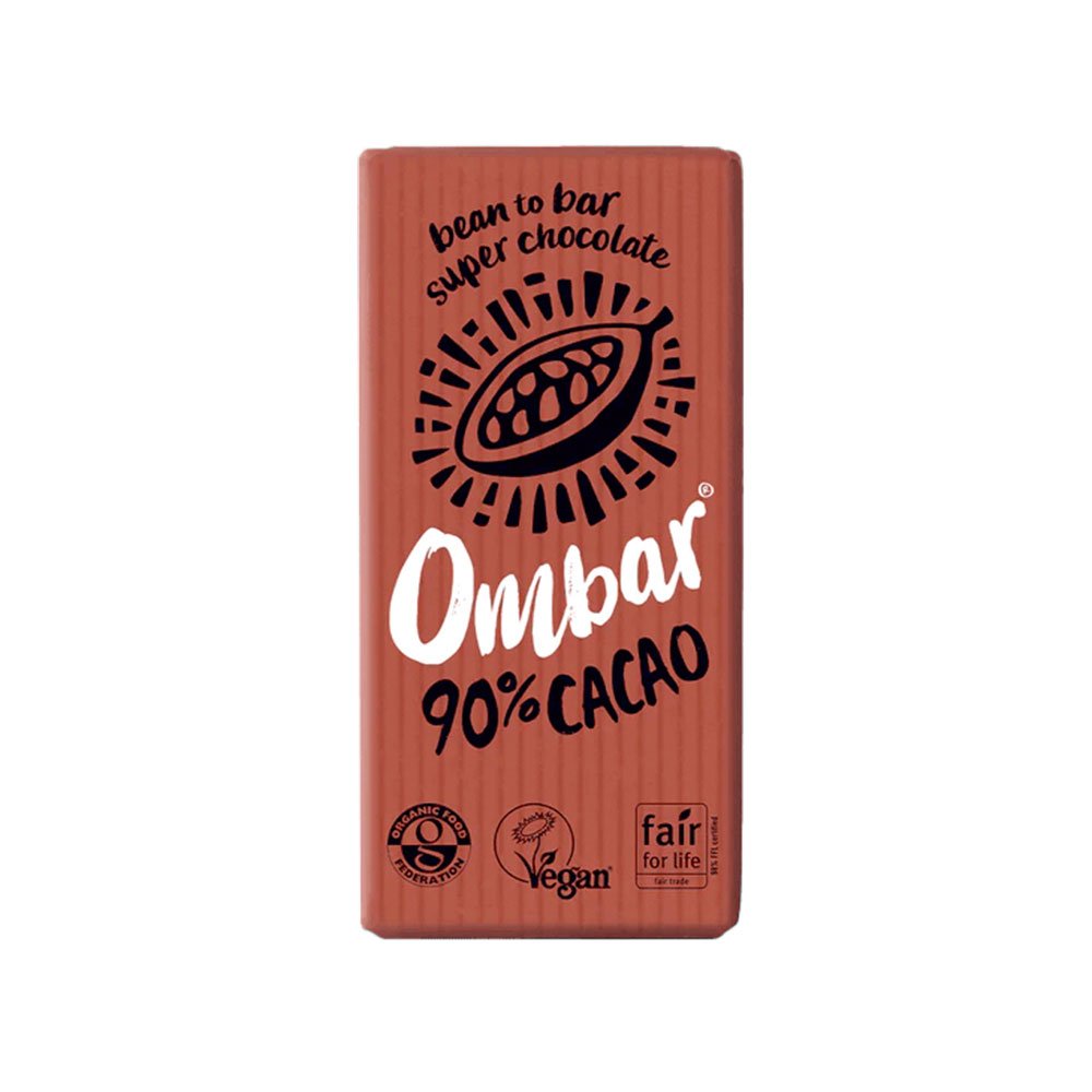 Organic Dark 90% Chocolate - large Ombar 70g
