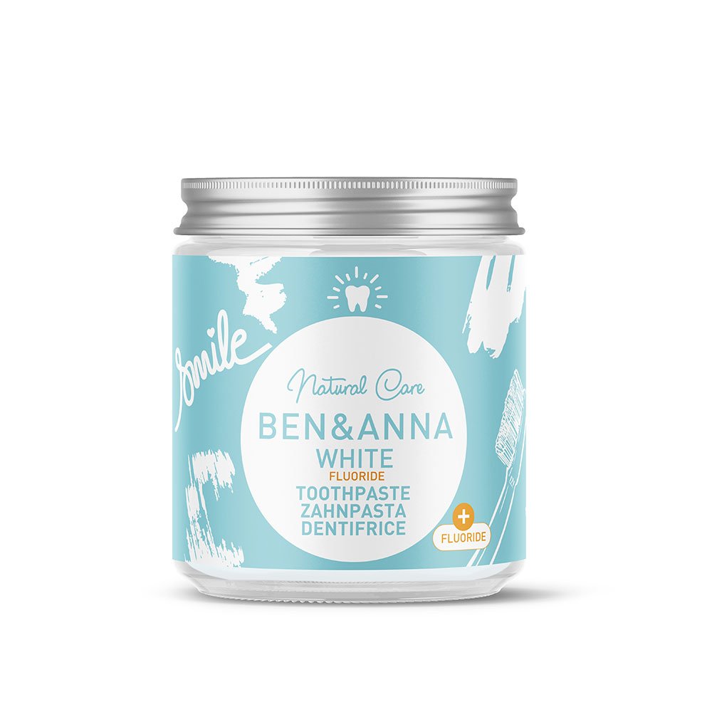 Organic White with Fluoride Toothpaste Ben & Anna 100ml Organic White with Fluoride Toothpaste Ben & Anna 100ml