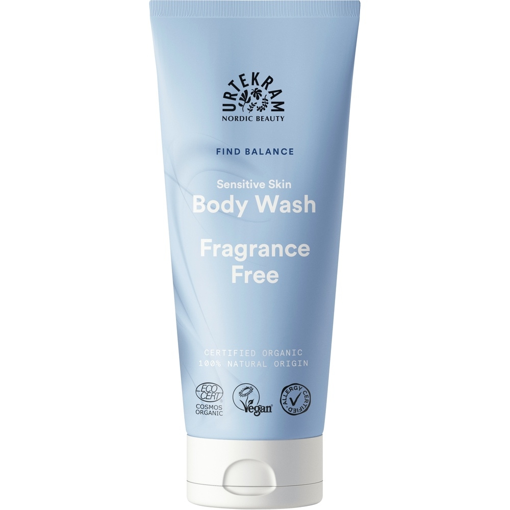 Organic Sensitive Skin Body Wash Fragrance Free Urtekram 6x200ml
