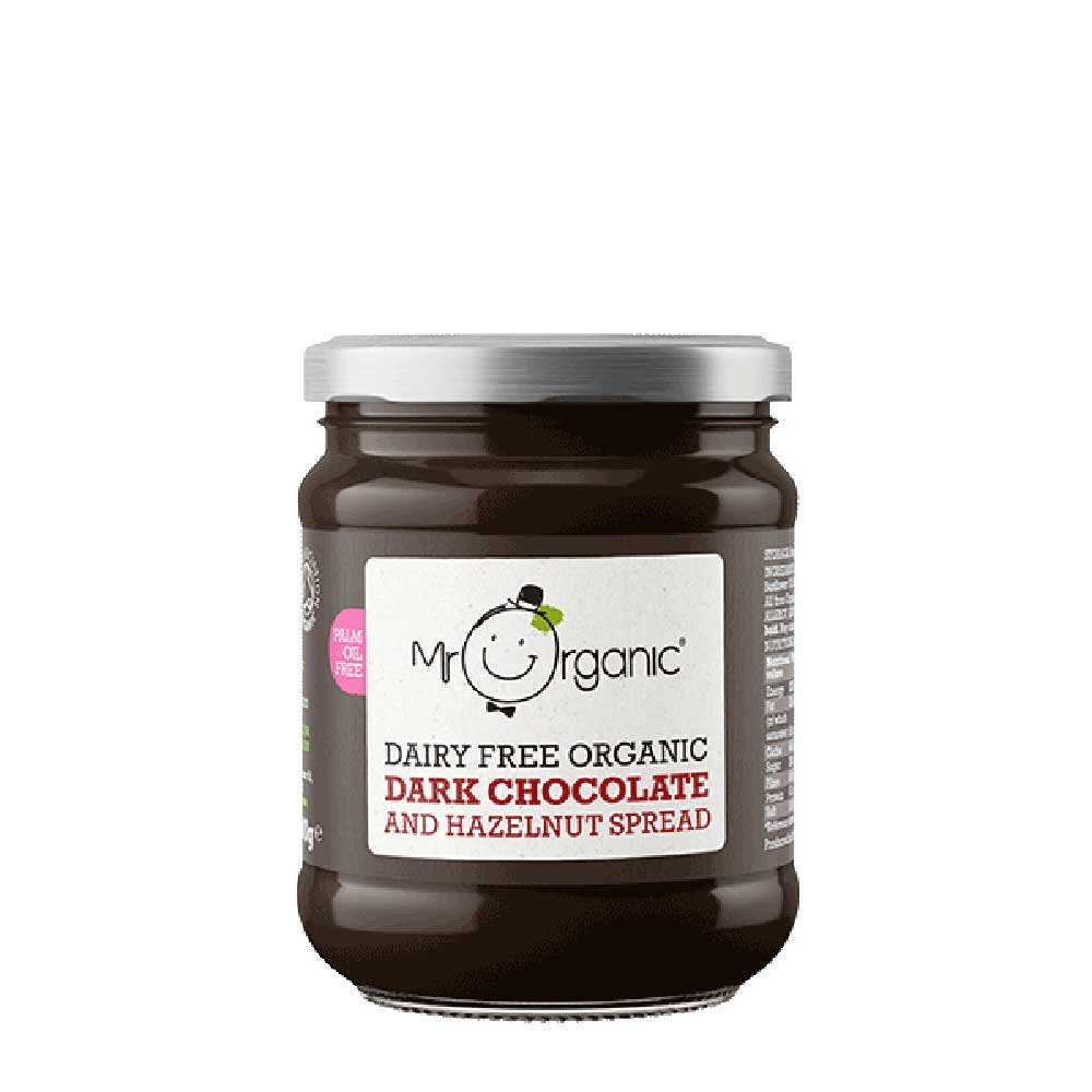 Organic Dark Chocolate Hazel Spread - Vegan Mr Organic 200g