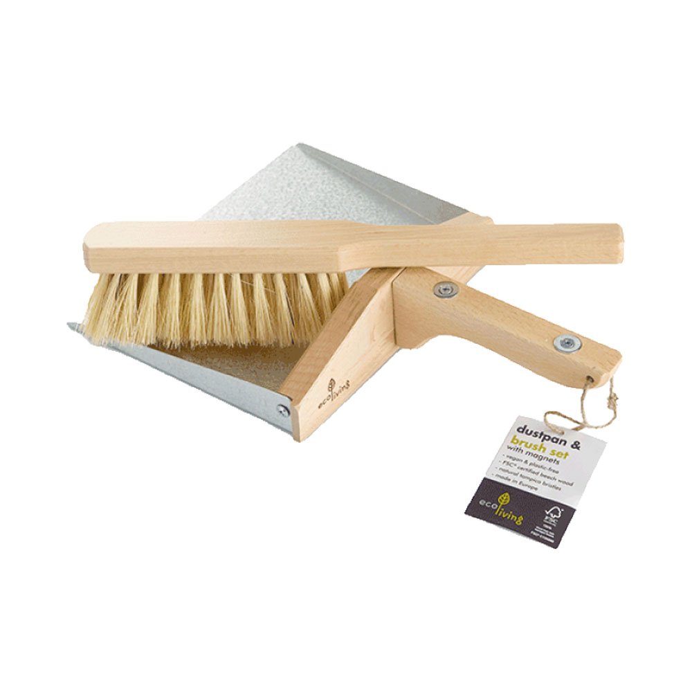 Dust Pan & Brush with magnets - 33x22x7.5cm ecoLiving 1pack Dust Pan & Brush with magnets - 33x22x7.5cm ecoLiving 1pack