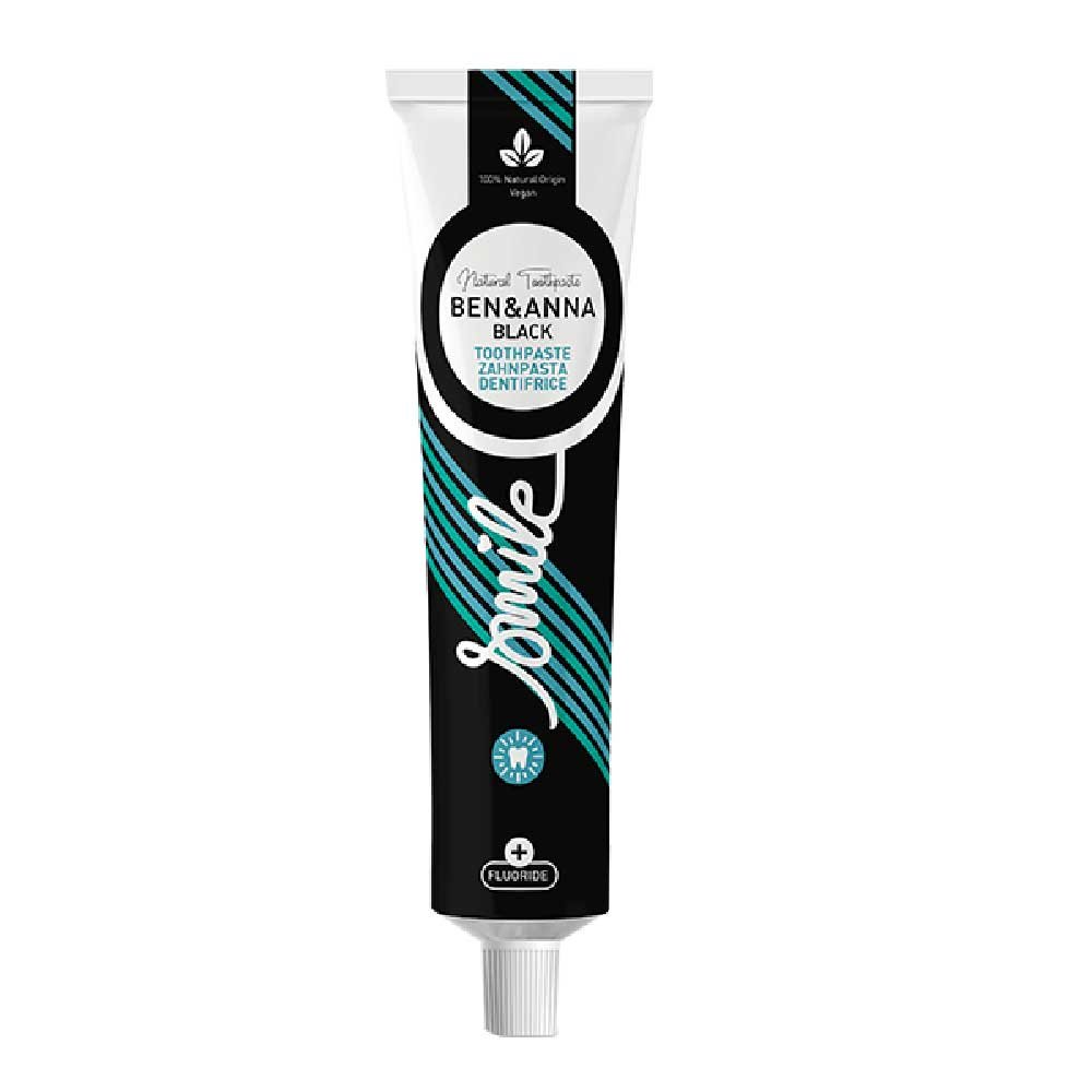 Organic Black Toothpaste Fluoride - tube Ben & Anna 75ml