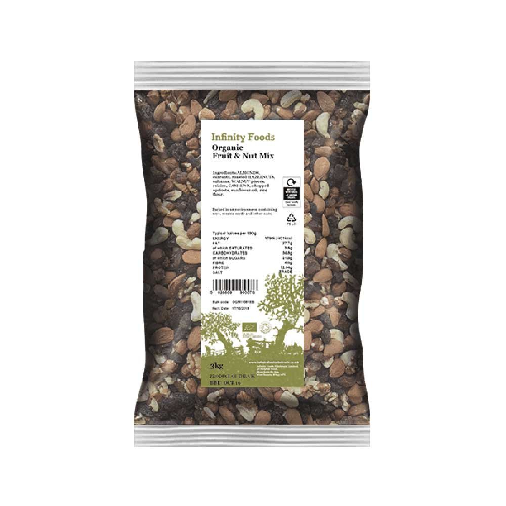 Organic Fruit & Nut Mix Infinity Foods 3kg