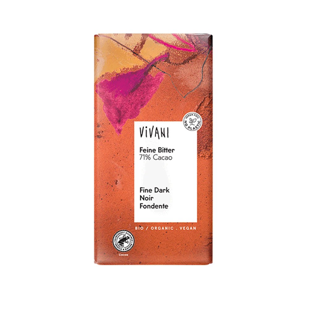 Organic Fine Dark 71% Chocolate Vivani 80g Organic Fine Dark 71% Chocolate Vivani 80g