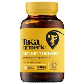 Organic Turmeric & Black Pepper - 120 capsules Taka Turmeric 1x1jar Organic Turmeric & Black Pepper - 120 capsules Taka Turmeric 1x1jar