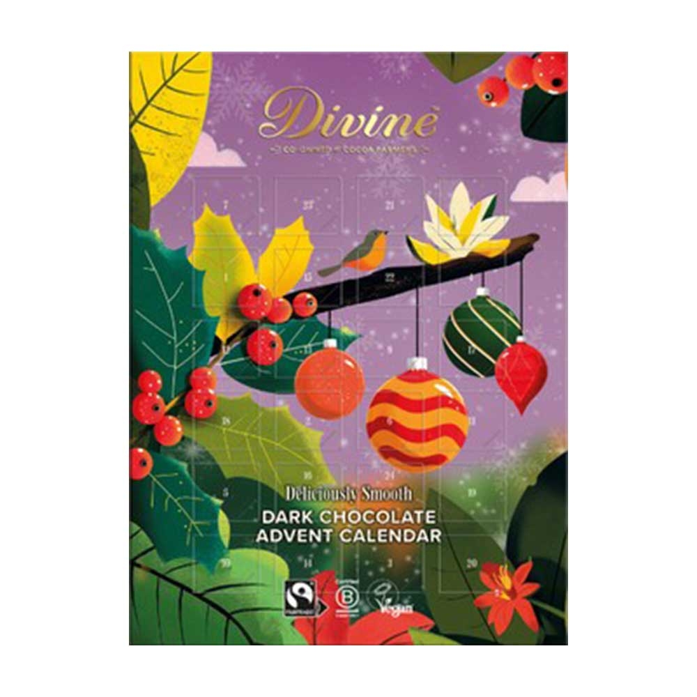 Dark Chocolate Advent Calendars Divine 12x85g Dark Chocolate Advent Calendars Divine 12x85g