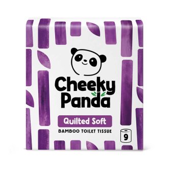 9 Toilet Rolls - Quilted Soft - 4 ply - 155 sheets Cheeky Panda 5x9pack 9 Toilet Rolls - Quilted Soft - 4 ply - 155 sheets Cheeky Panda 5x9pack