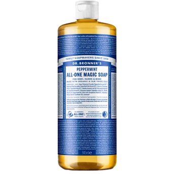 Organic Peppermint Liquid Soap - single Dr. Bronner 946ml