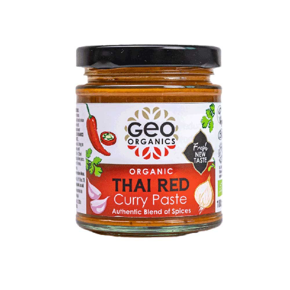 Organic Red Thai Curry Paste Geo-Organics 180g Organic Red Thai Curry Paste Geo-Organics 180g