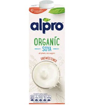 Organic Soya unsweetened Drink Alpro 8x1l