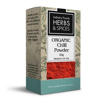 Organic Chilli Powder Infinity Foods 6x25g Organic Chilli Powder Infinity Foods 6x25g