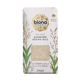 Organic Thai Jasmine Rice - Brown Biona 500g