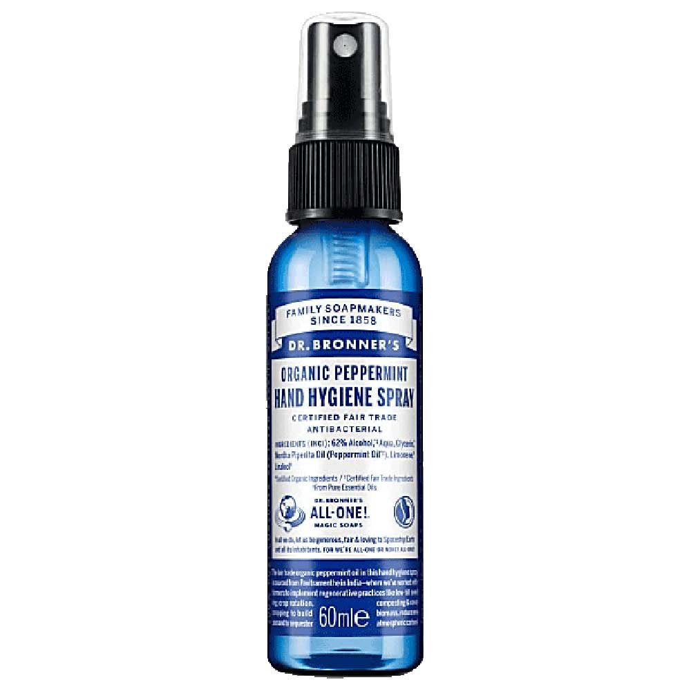 Organic Peppermint Hand Hygiene Spray Dr. Bronner 60ml