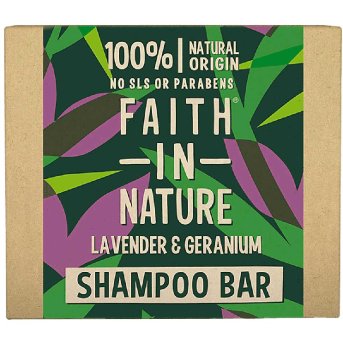Lavender & Geranium Shampoo Bar Faith in Nature 6x85g Lavender & Geranium Shampoo Bar Faith in Nature 6x85g