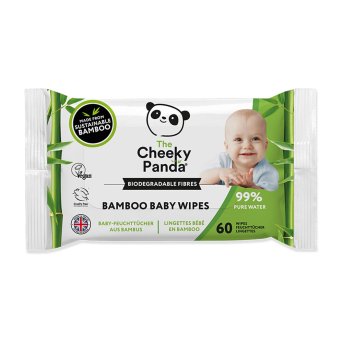 Bamboo Baby Wipes Cheeky Panda 60pack