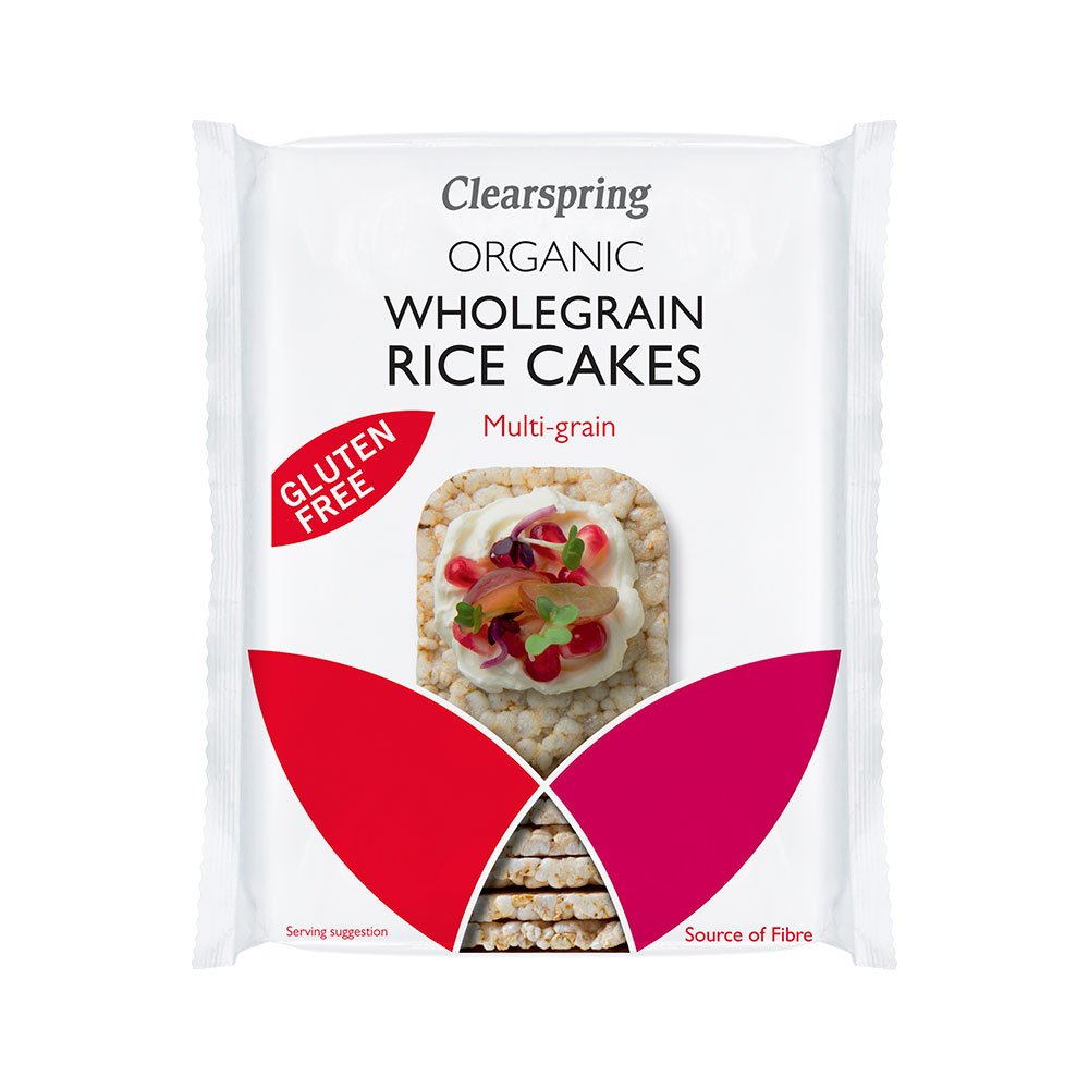 Organic Rice Cakes Multigrain Salted Clearspring 12x130g Organic Rice Cakes Multigrain Salted Clearspring 12x130g