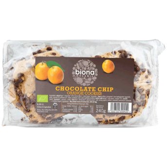 Organic Chocolate Chip & Orange Cookies Biona 240g