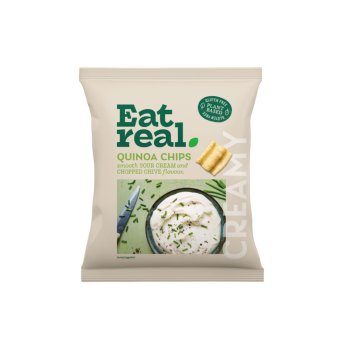 Sour Cream & Chives Quinoa Chips - small Eat Real 18x40g Sour Cream & Chives Quinoa Chips - small Eat Real 18x40g