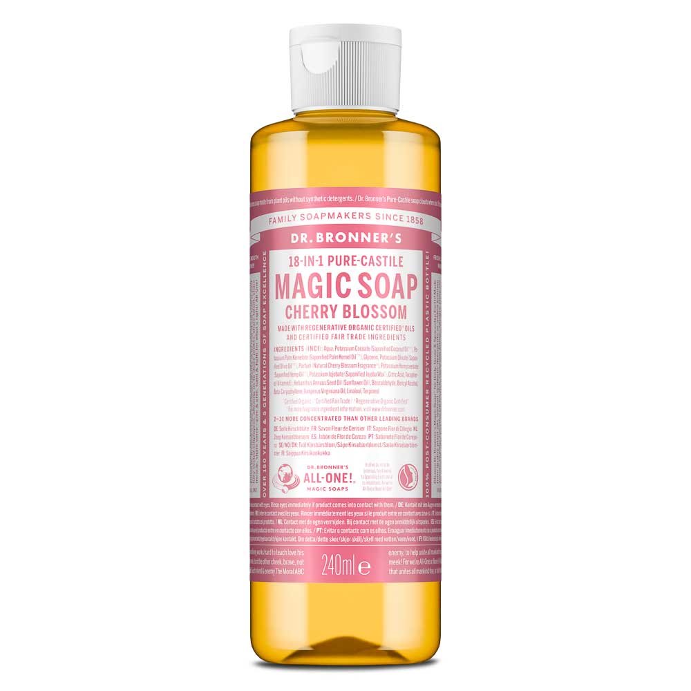 Organic Cherry Blossom Liquid Soap (1/4 case) Dr. Bronner 6x240ml Organic Cherry Blossom Liquid Soap (1/4 case) Dr. Bronner 6x240ml