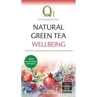 WellBeing Green Tea - 20's Qi 6x20bags