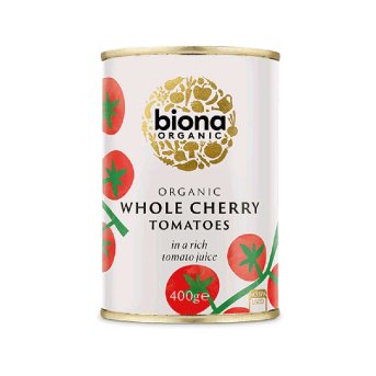 Organic Tomatoes - Whole Cherry - canned Biona 400g