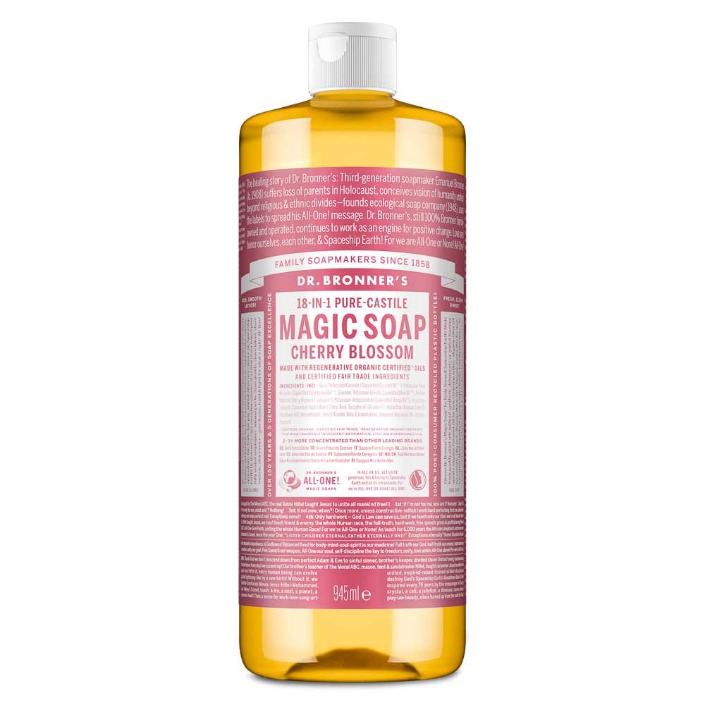 Organic Cherry Blossom Liquid Soap - single Dr. Bronner 1x945ml Organic Cherry Blossom Liquid Soap - single Dr. Bronner 1x945ml