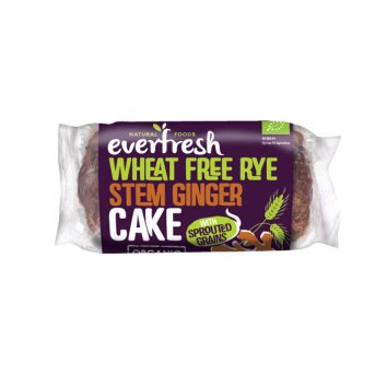 Organic Rye Stem Ginger Cake - Sprouted Everfresh 350g Organic Rye Stem Ginger Cake - Sprouted Everfresh 350g