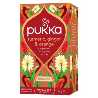 Organic Turmeric Ginger & Orange Tea Pukka 20bgs