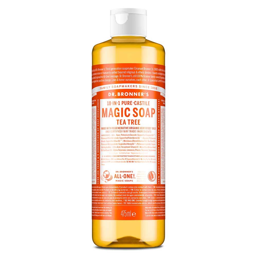 Organic Tea Tree Liquid Soap (1/2 case) Dr. Bronner 6x473ml Organic Tea Tree Liquid Soap (1/2 case) Dr. Bronner 6x473ml