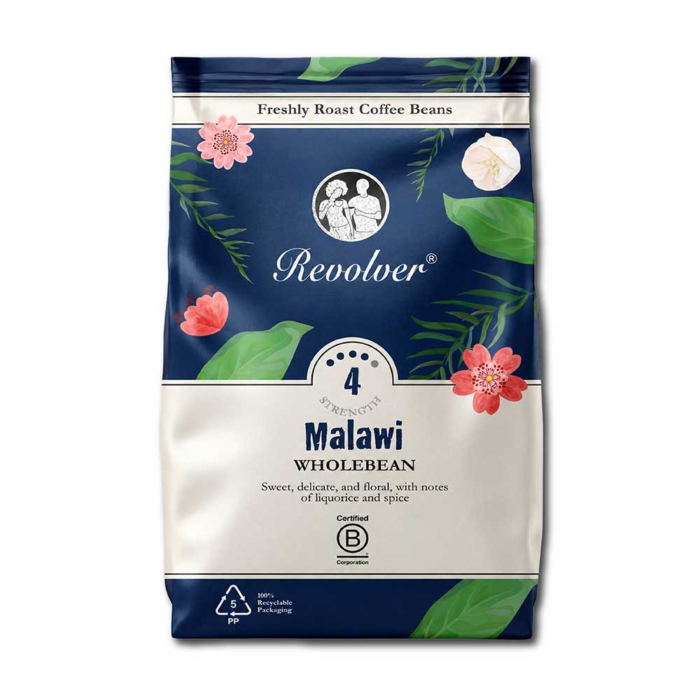 Malawi Wholebean Coffee Revolver 6x200g