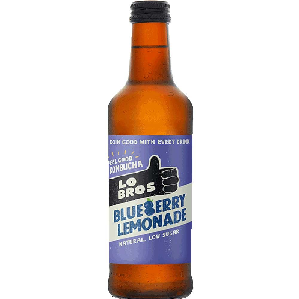 Blueberry Lemonade Kombucha Lo Bros 330ml