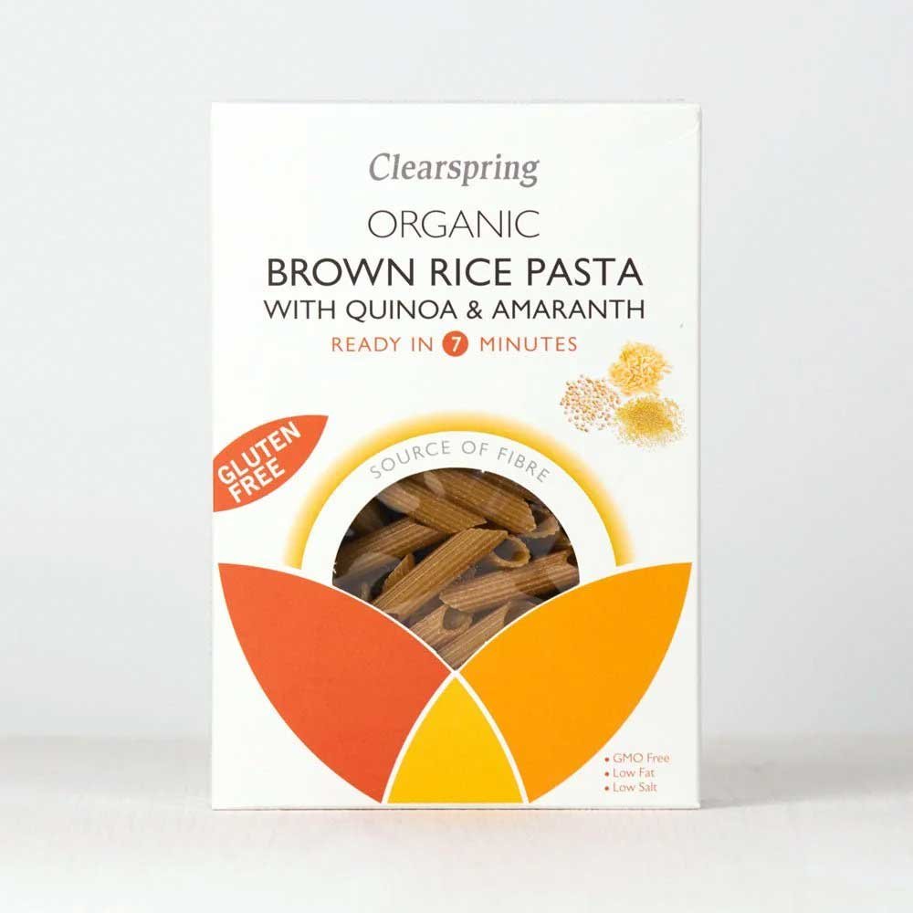 Organic Brown Rice with Quinoa & Amaranth Penne Clearspring 