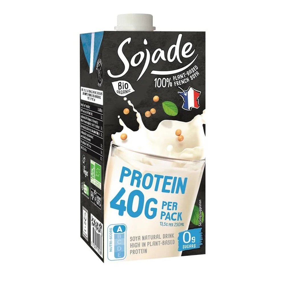 Organic Soya Protein - unsweetened Sojade 8x750ml