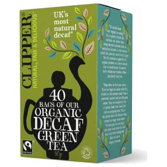 Organic Decaffeinated Green Tea Bags Clipper 6x40bags
