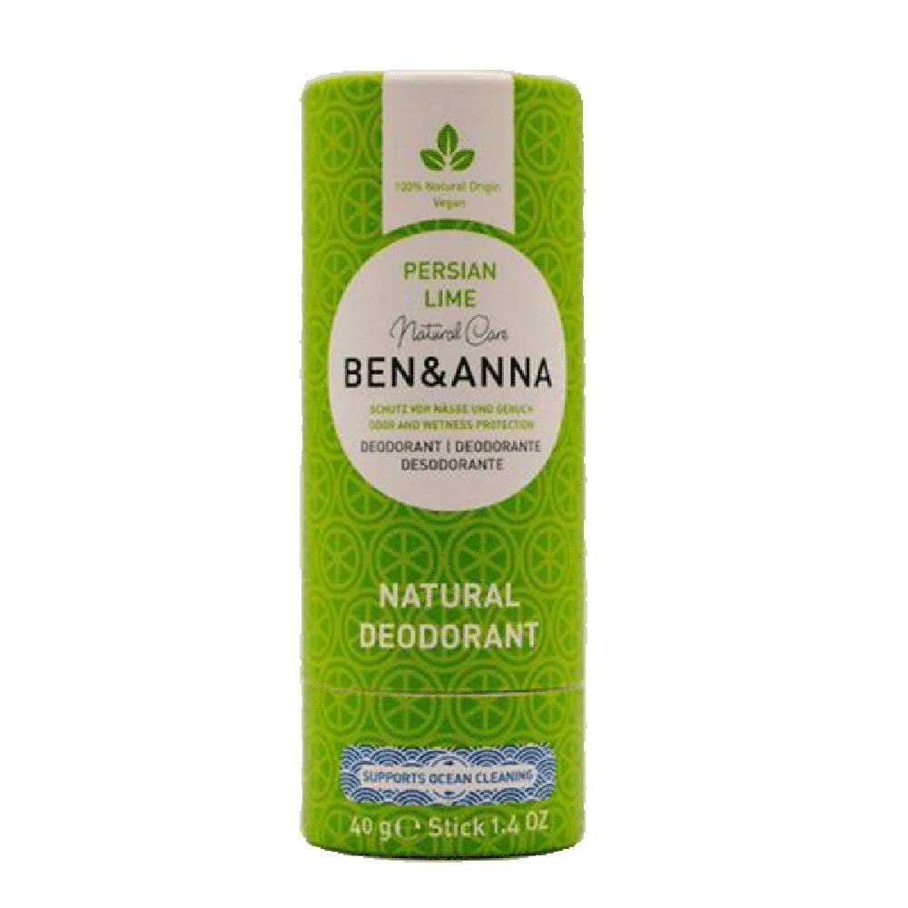 Organic Persian Lime Deodorant - paper tube Ben & Anna 40g Organic Persian Lime Deodorant - paper tube Ben & Anna 40g