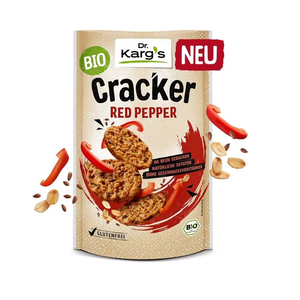 Organic Red Pepper Crackers Karg 85g