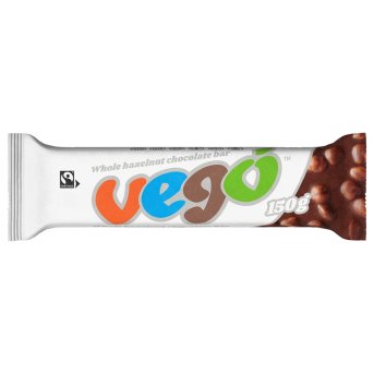 Organic 150g Whole Hazelnut Chocolate Bar Vego 20x150g