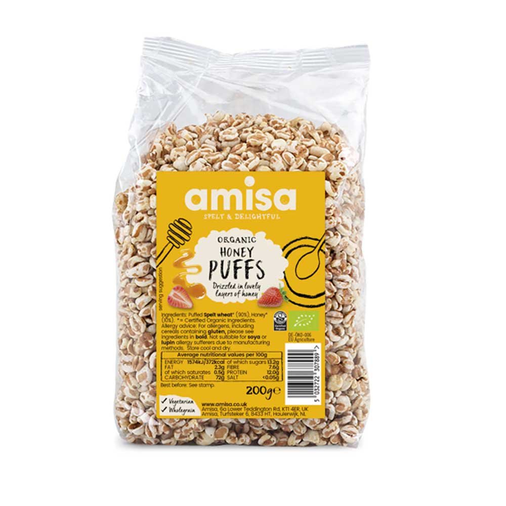 Organic Honey Spelt Puffs Biona 7x200g Organic Honey Spelt Puffs Biona 7x200g
