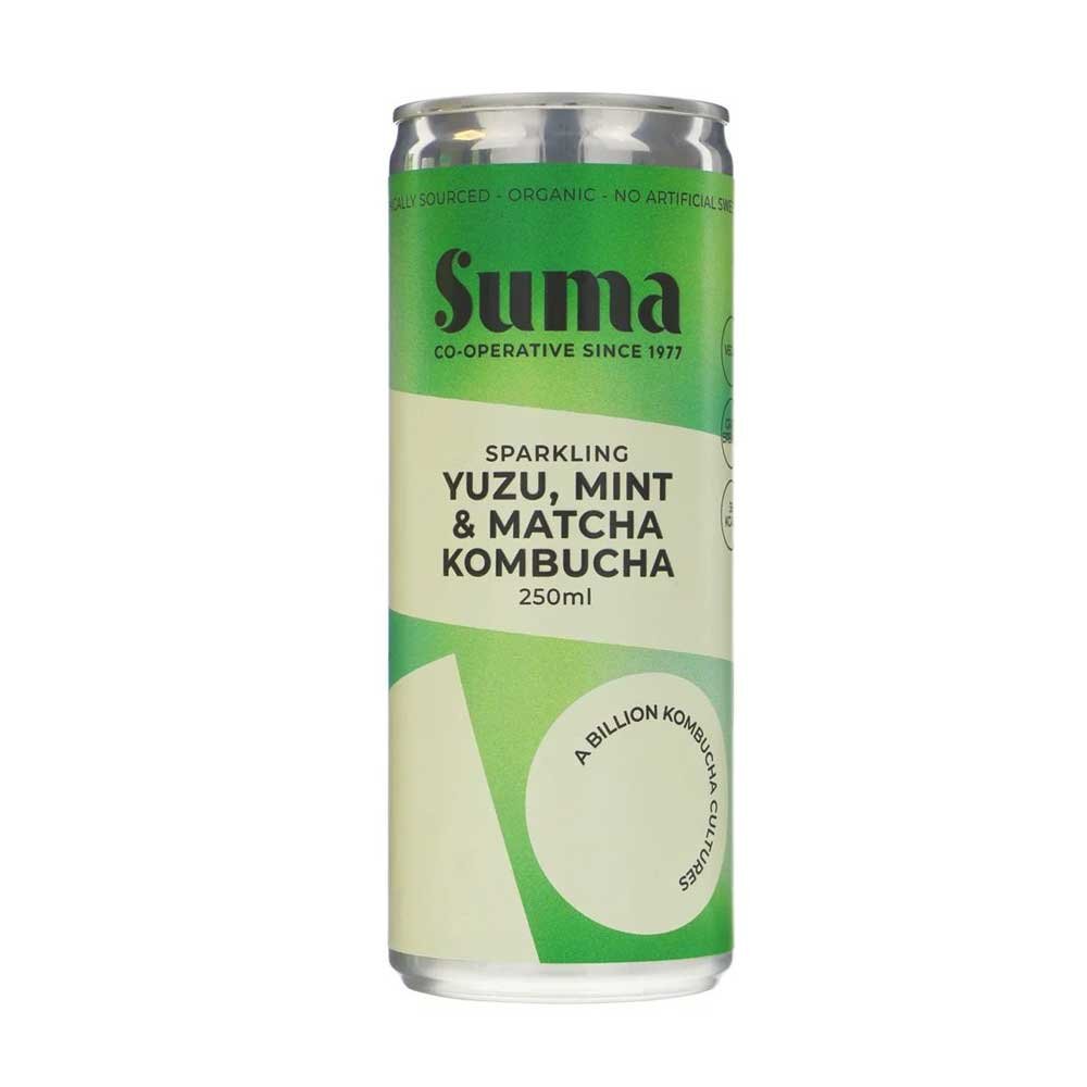 Organic Yuzu, Mint & Matcha Kombucha Suma 24x250ml