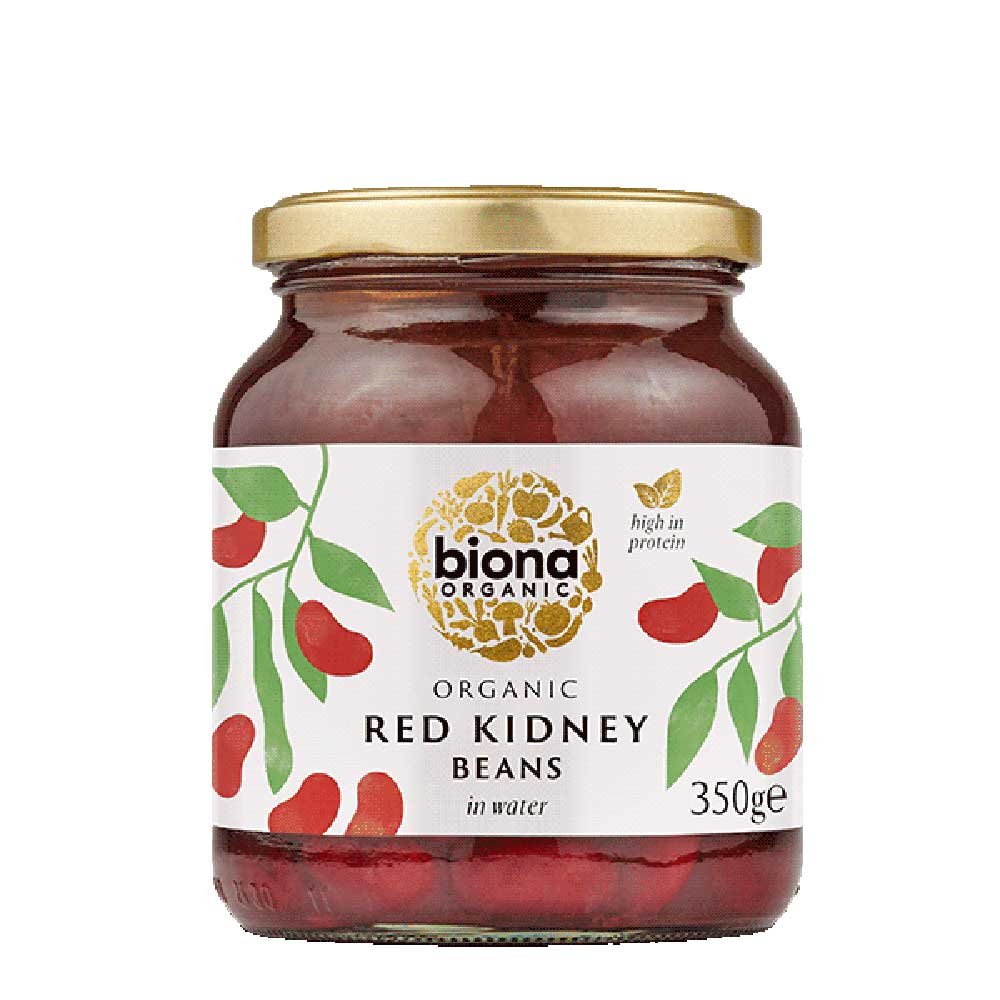 Organic Jar Red Kidney Beans Biona 350g Organic Jar Red Kidney Beans Biona 350g