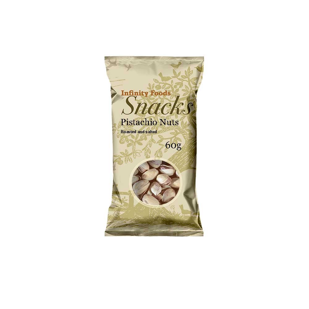 Pistachio Nuts - roasted & salted Infinity Foods 60g Pistachio Nuts - roasted & salted Infinity Foods 60g