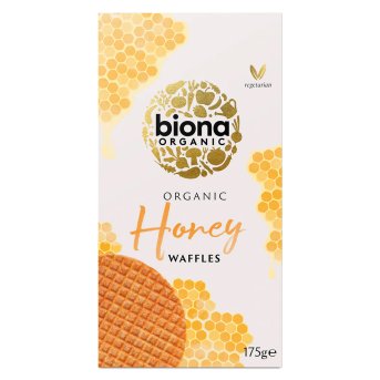 Organic Honey Syrup Waffles Biona 175g Organic Honey Syrup Waffles Biona 175g