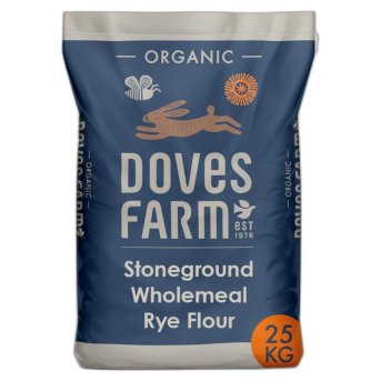 Organic Rye Flour - whole Doves Farm 25kg Organic Rye Flour - whole Doves Farm 25kg