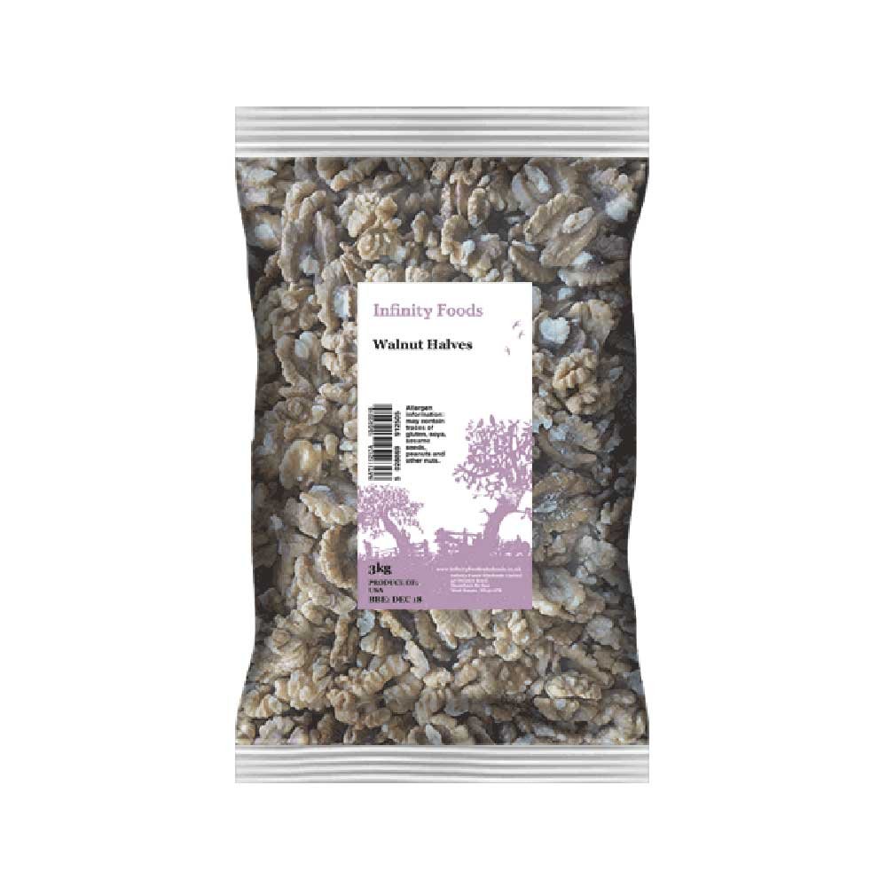 Walnut Light Halves Infinity Foods 3kg
