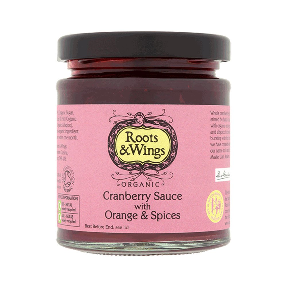Organic Cranberry Sauce with Orange & Spices jar Roots & Win Organic Cranberry Sauce with Orange & Spices jar Roots & Win