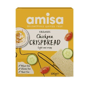 Organic Chickpea Crispbread Amisa 12x100g Organic Chickpea Crispbread Amisa 12x100g