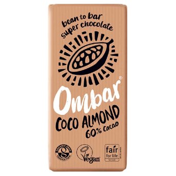 Organic Coco Almond Chocolate - large Ombar 70g Organic Coco Almond Chocolate - large Ombar 70g