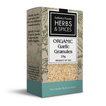 Organic Garlic Granules Infinity Foods 25g
