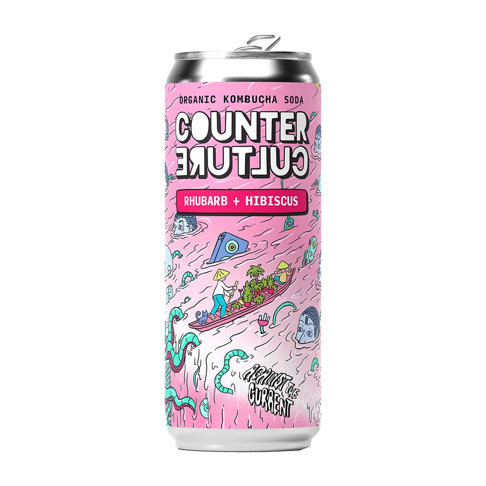 Organic Against the Current - Rhubarb + Hibiscus Counter Culture 330ml